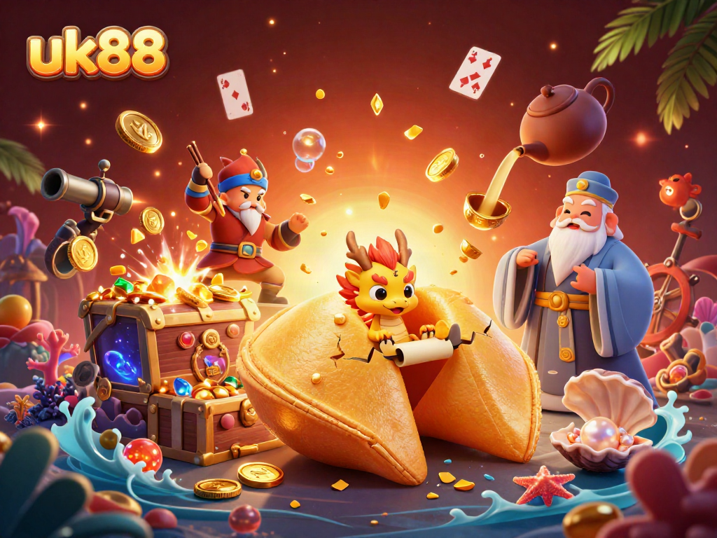 Engage with uk88's thrilling gaming world, featuring dynamic casino elements and enchanting characters.
