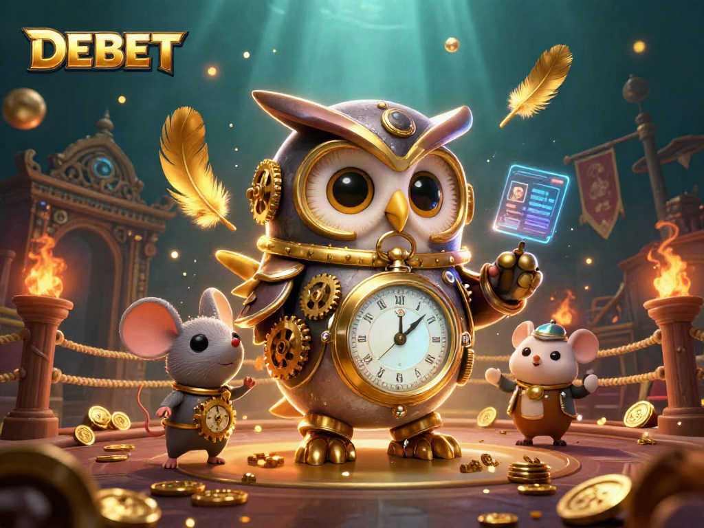 Experience exciting wins with DEBET at a steampunk-inspired online casino adventure.